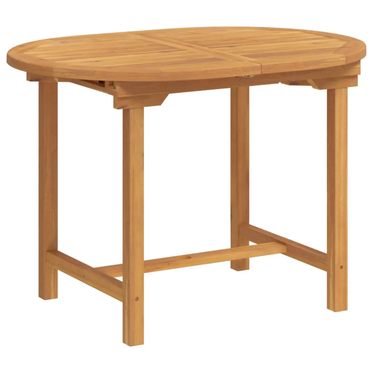 Outdoor Dining Set Solid Teak Wood 5 Piece Brown