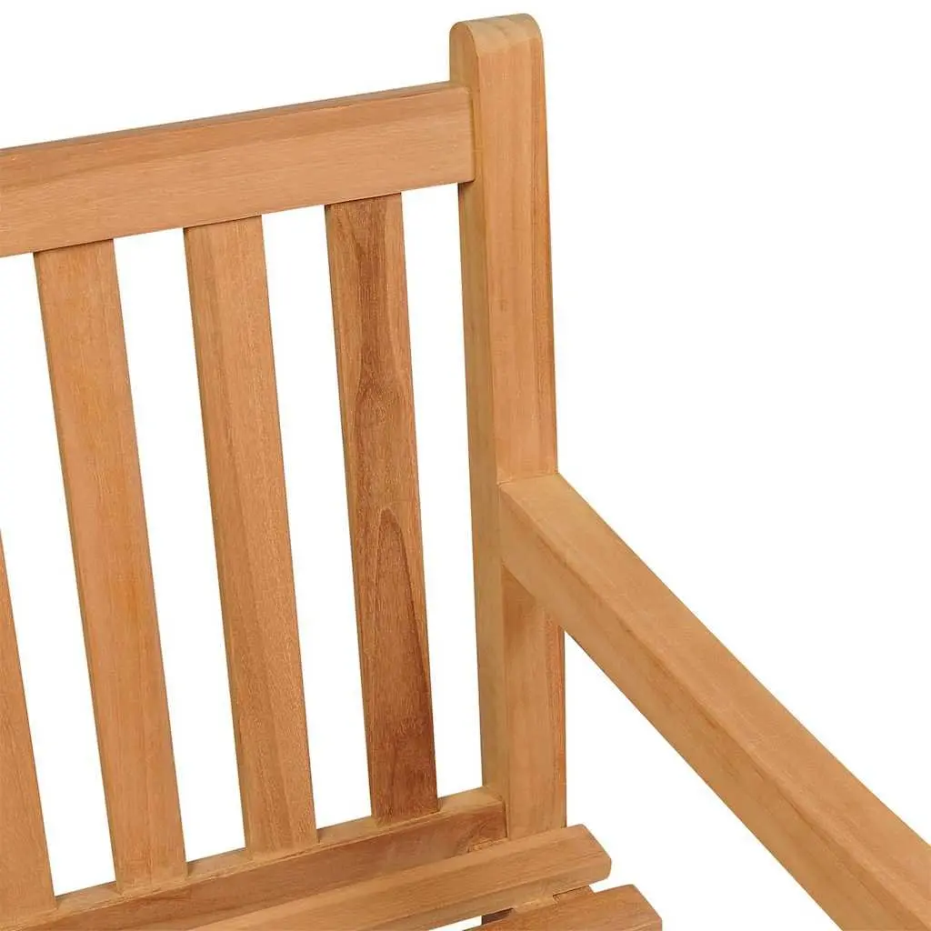5 Piece Solid Teak Wood Garden Dining Set Outdoor Furniture Table Chairs Benches Brown