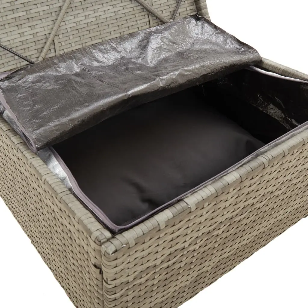 5 Piece Garden Lounge Set Outdoor Furniture with Cushions Grey Poly Rattan Patio