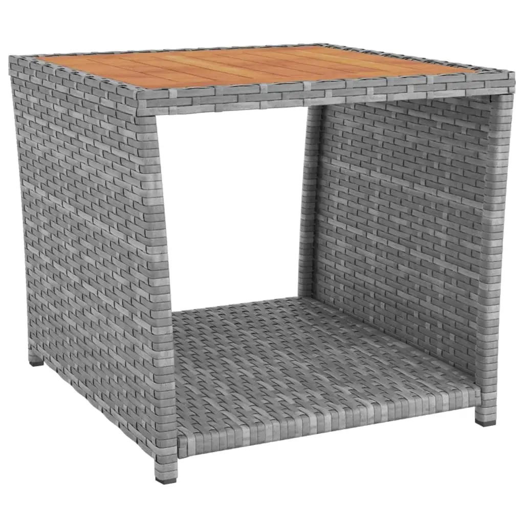 3 Piece Garden Lounge Set Grey Poly Rattan Outdoor Furniture Chairs Table