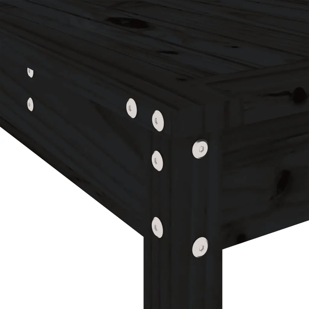 5 Piece Garden Bar Set Solid Pine Wood Outdoor Patio Furniture Black