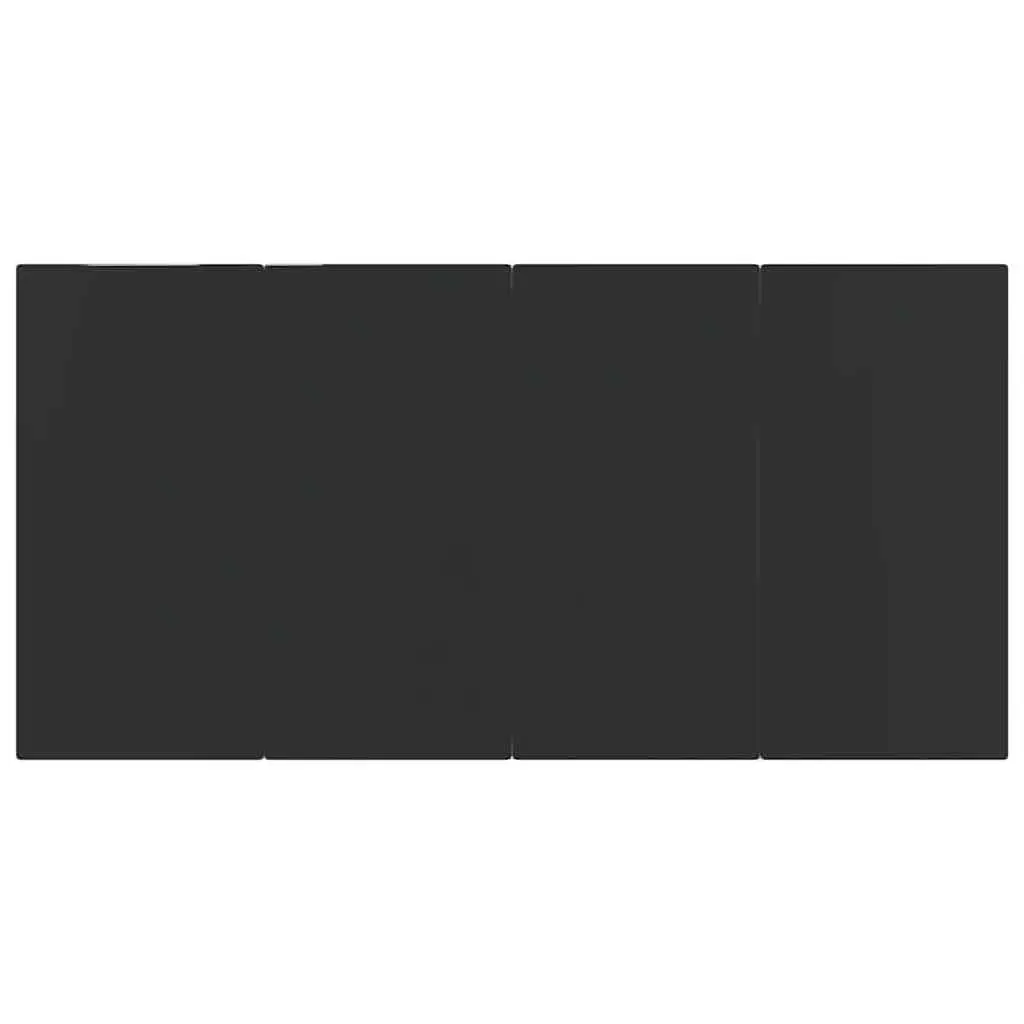 5 Piece Garden Dining Set Outdoor Furniture PE Rattan Steel Frame Tempered Glass Table Chairs Brown