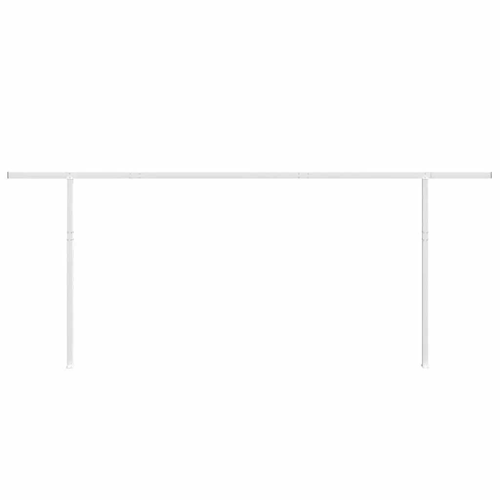 Awning Post Set Double Posts Outdoor Support 600x245cm White