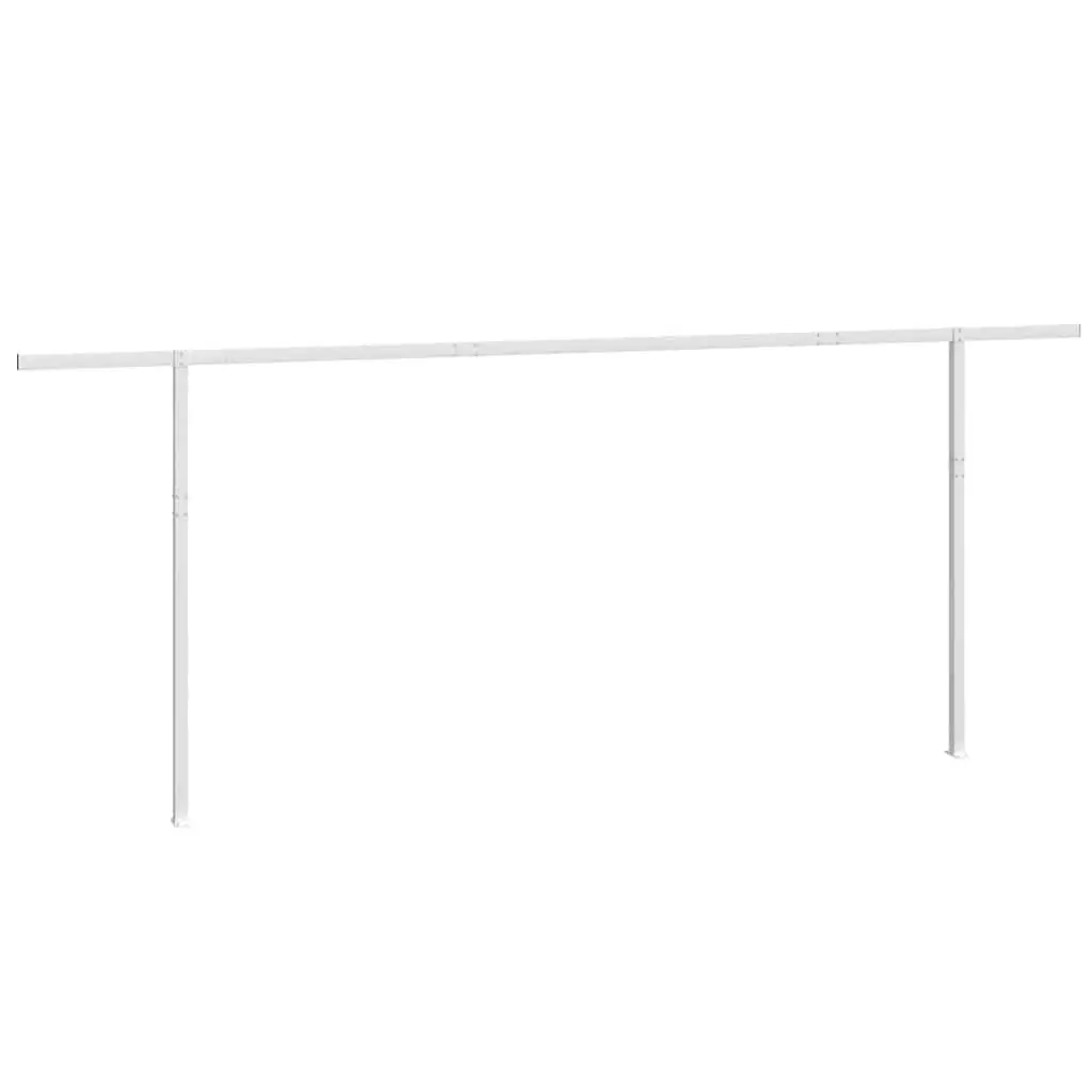 Awning Post Set Double Posts Outdoor Support 600x245cm White