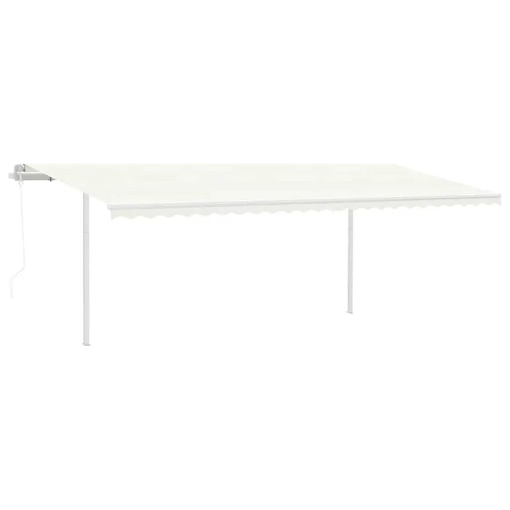 Awning Post Set Double Posts Outdoor Support 600x245cm White
