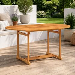 Garden Dining Table 150x90x75cm Solid Teak Wood Outdoor Furniture Patio