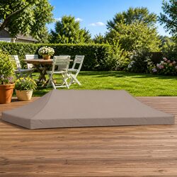 Party Tent Roof 6x3m Taupe Outdoor Canopy Top Replacement Cover