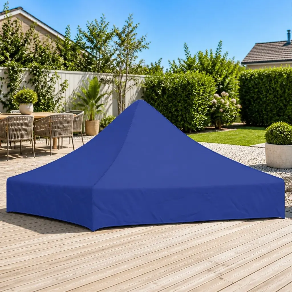 Party Tent Roof Replacement UV Weather-Resistant 2x2m Oxford Blue Canopy Top Cover