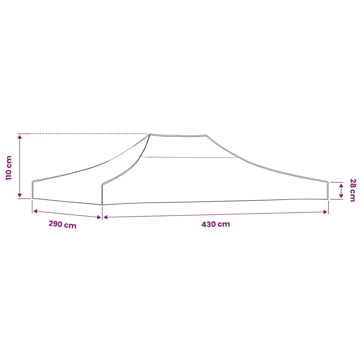 Party Tent Roof Replacement Canopy Top Cover 4.5 x 3 m Beige Oxford