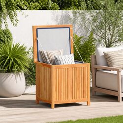 Garden Storage Box 60x50x58 cm Outdoor Wooden Deck Chest Patio Trunk