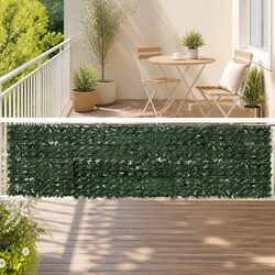 Outdoor Balcony Privacy Screen Decorative Green Leaves Fence Garden Terrace