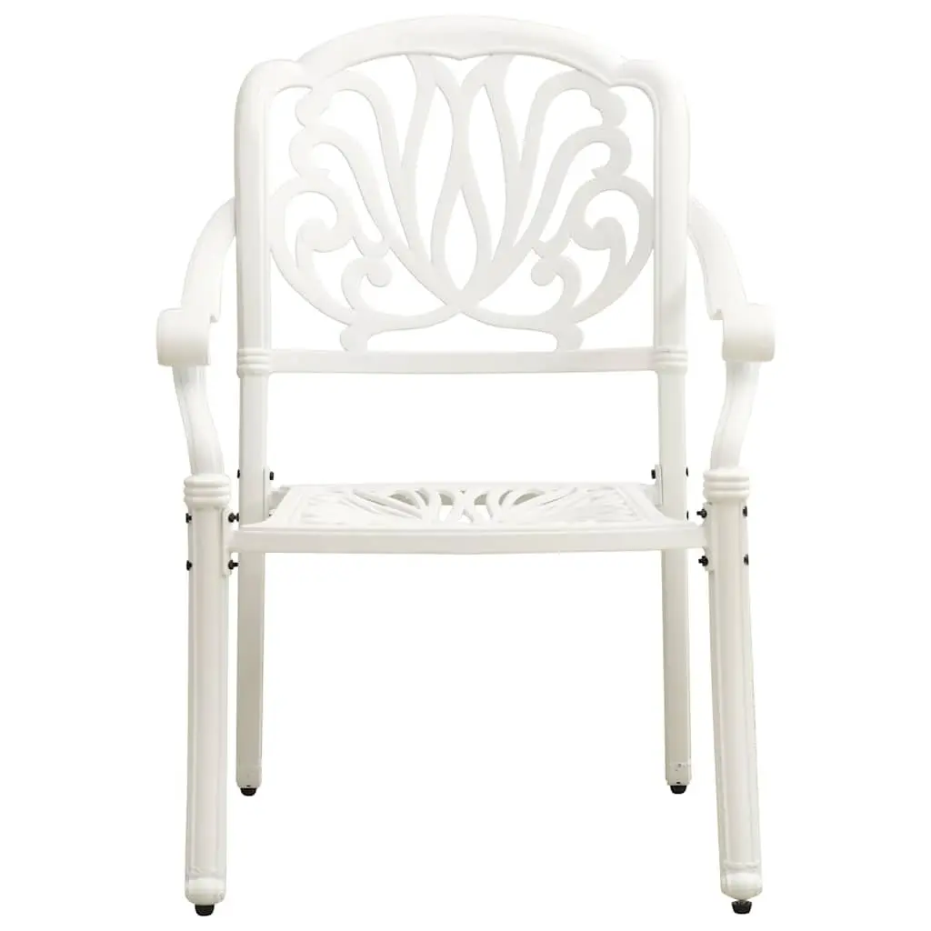 Outdoor Chairs 2 Piece Set Garden Dining Seating Patio Furniture White Armchair