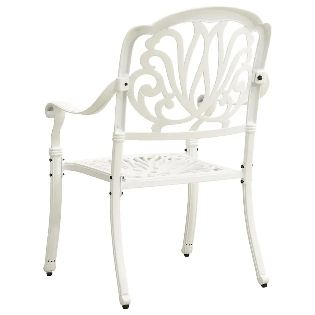 Outdoor Chairs 2 Piece Set Garden Dining Seating Patio Furniture White Armchair