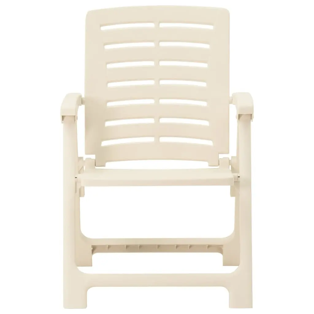 Outdoor Chairs 4 Pcs Set Garden Patio Seating Lightweight Easy Clean White