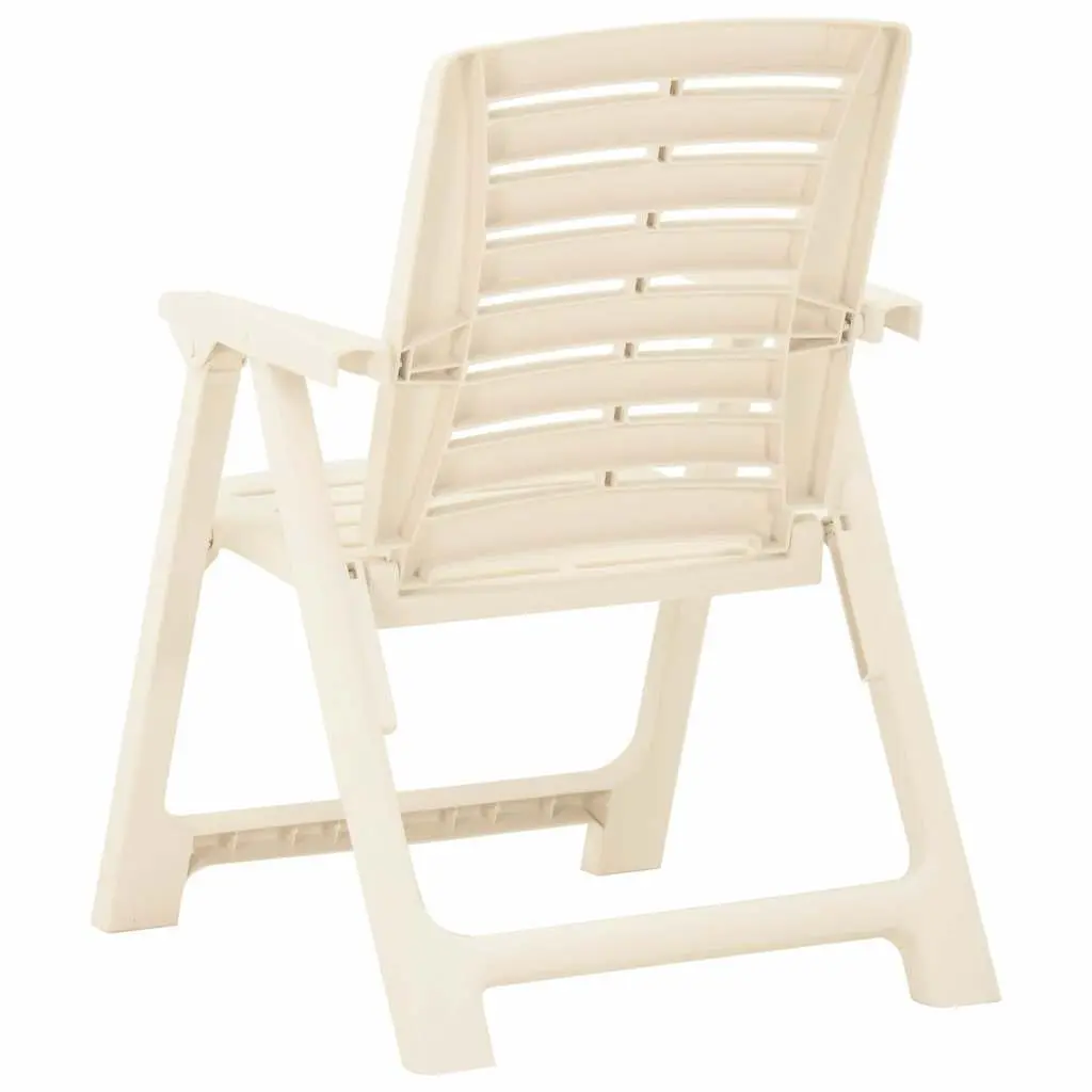 Outdoor Chairs 4 Pcs Set Garden Patio Seating Lightweight Easy Clean White