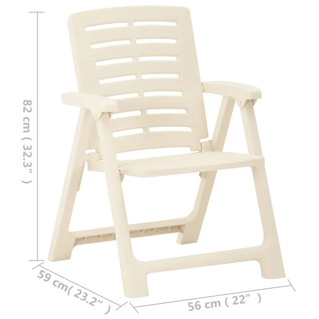 Outdoor Chairs 4 Pcs Set Garden Patio Seating Lightweight Easy Clean White