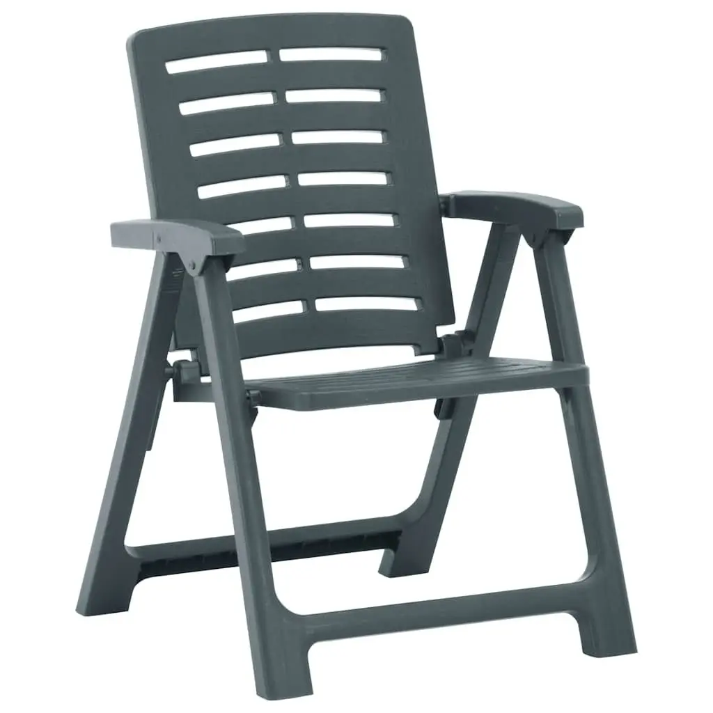 Outdoor Chairs Set of 4 Plastic Garden Seating Patio Furniture Green Lightweight