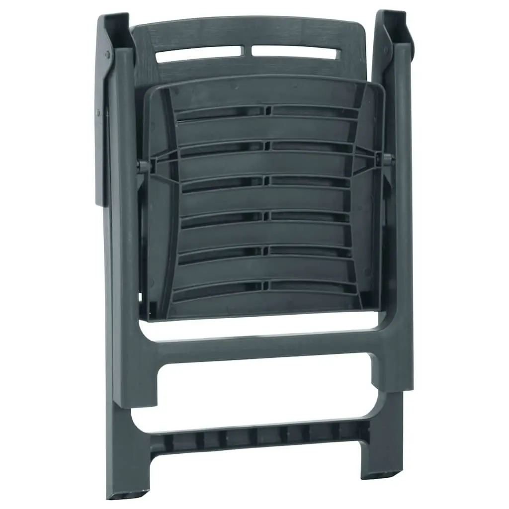 Outdoor Chairs Set of 4 Plastic Garden Seating Patio Furniture Green Lightweight