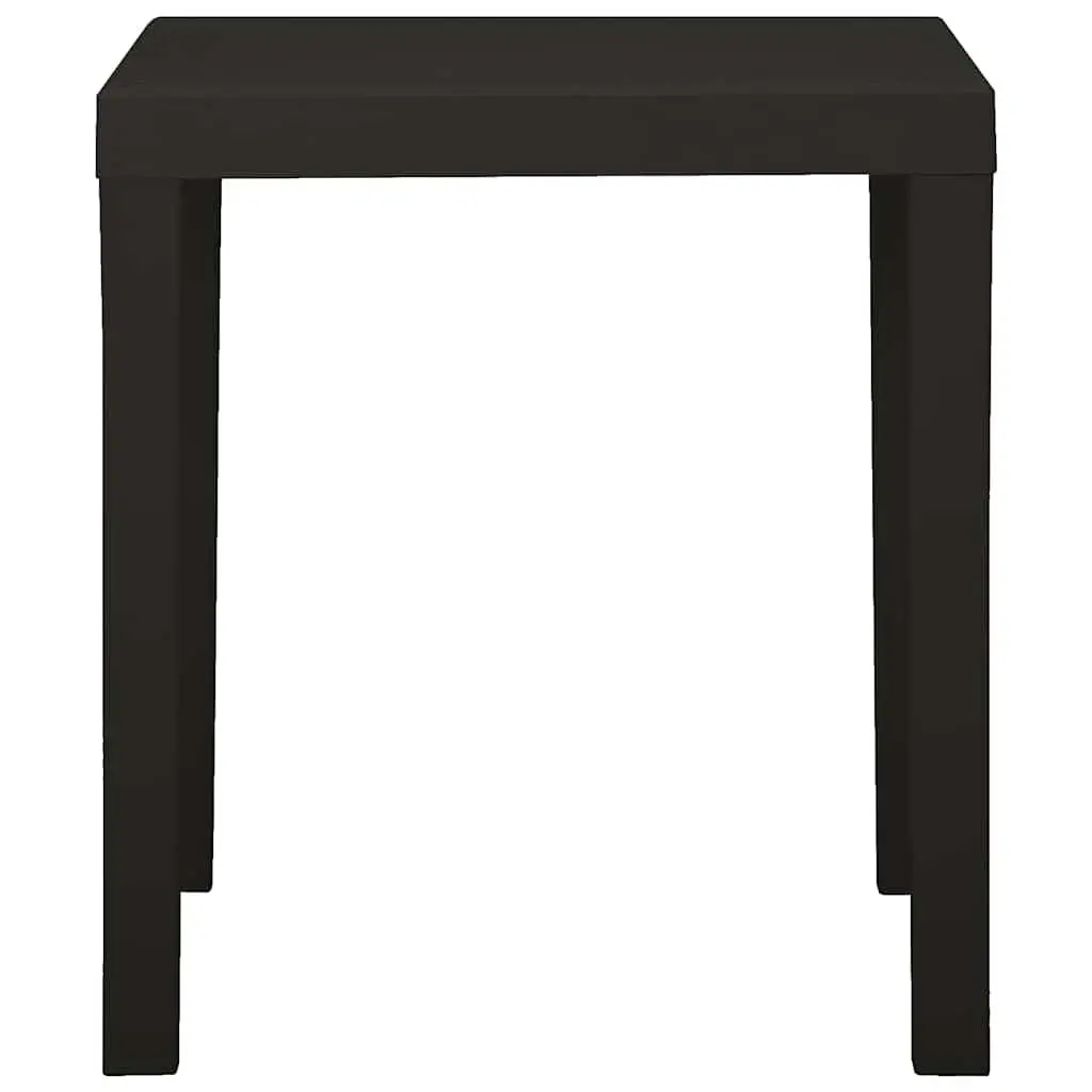 Garden Dining Table Weather Resistant Anthracite Durable Plastic Outdoor Furniture