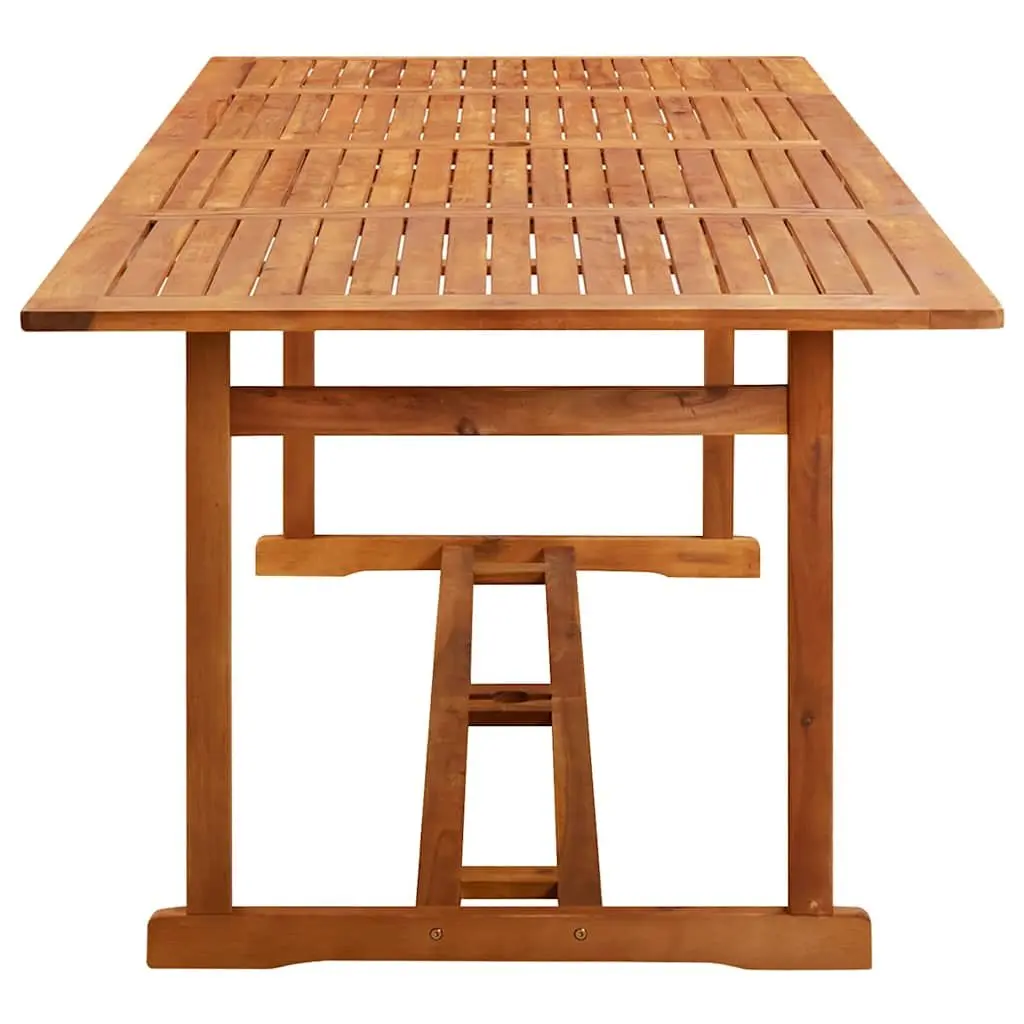Outdoor Dining Table 220x90x75cm Garden Patio Furniture Solid Wood Brown