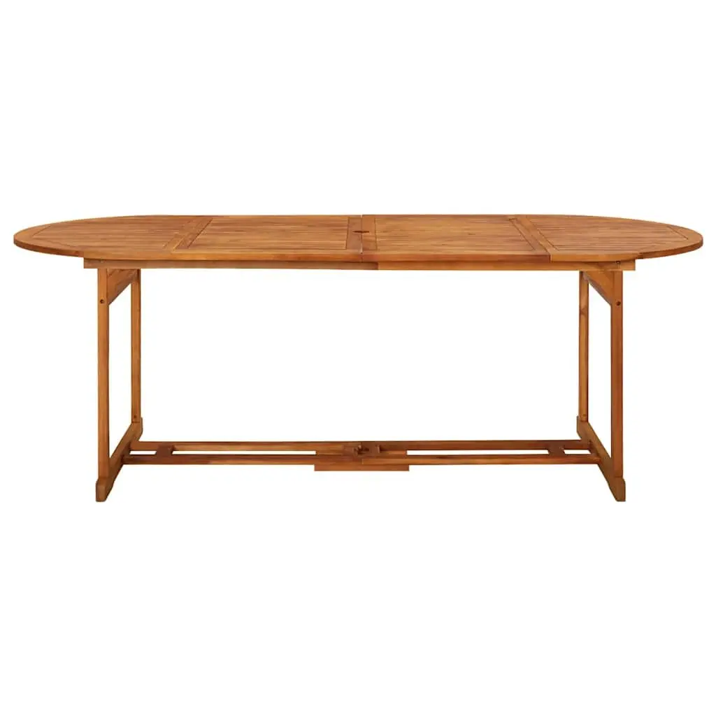 Garden Dining Table Solid Acacia Wood 220x90x75 cm Brown Outdoor Patio Furniture