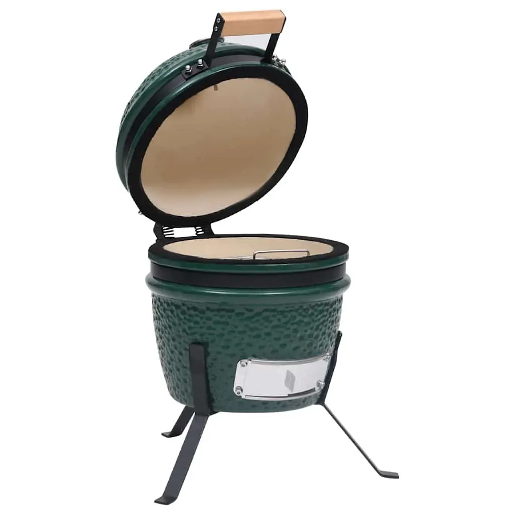Kamado Grill Smoker 56cm Ceramic Outdoor Cooking Green