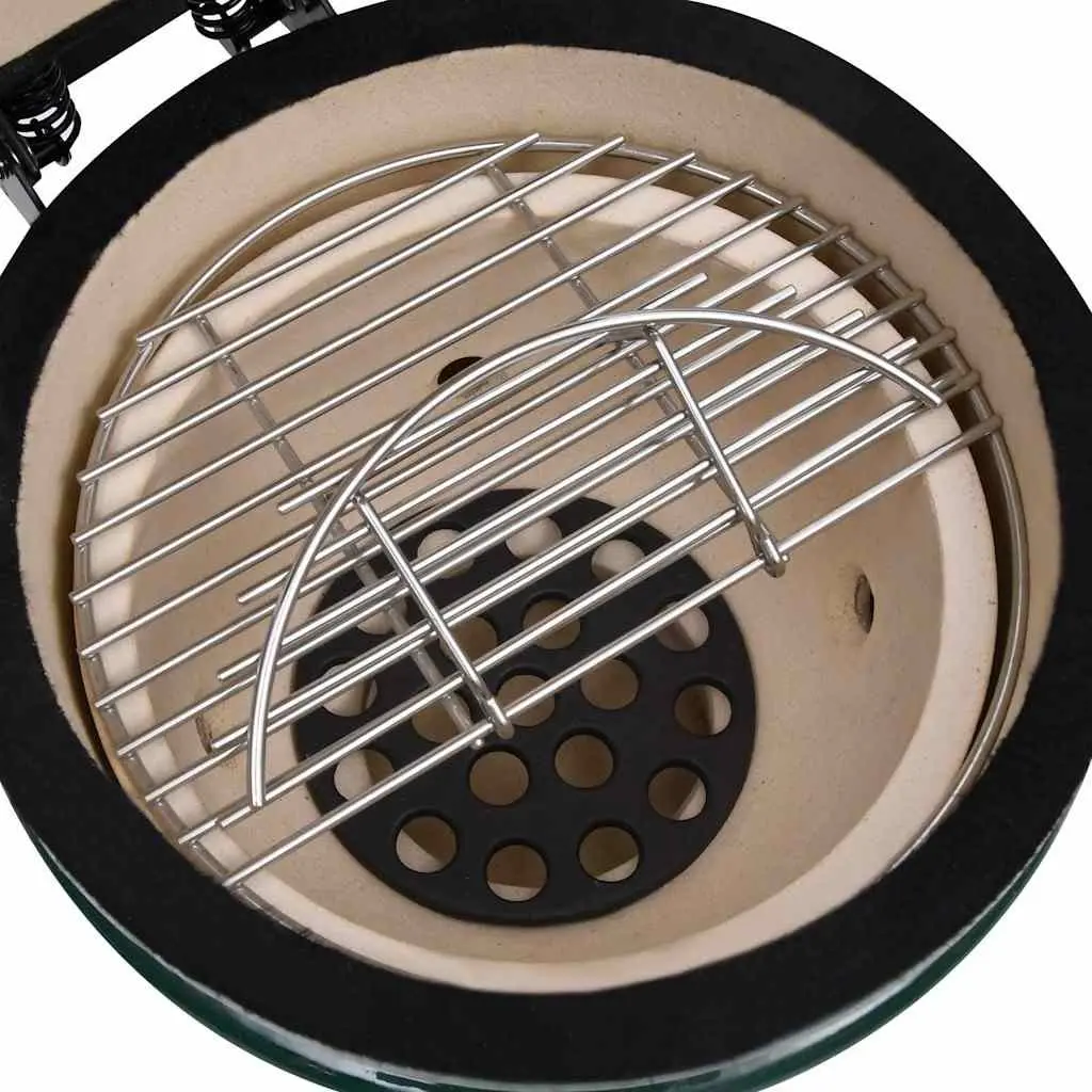 Kamado Grill Smoker 56cm Ceramic Outdoor Cooking Green