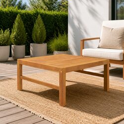 Garden Table 63x63x30 cm Outdoor Furniture Teak Wood Brown Patio Dining