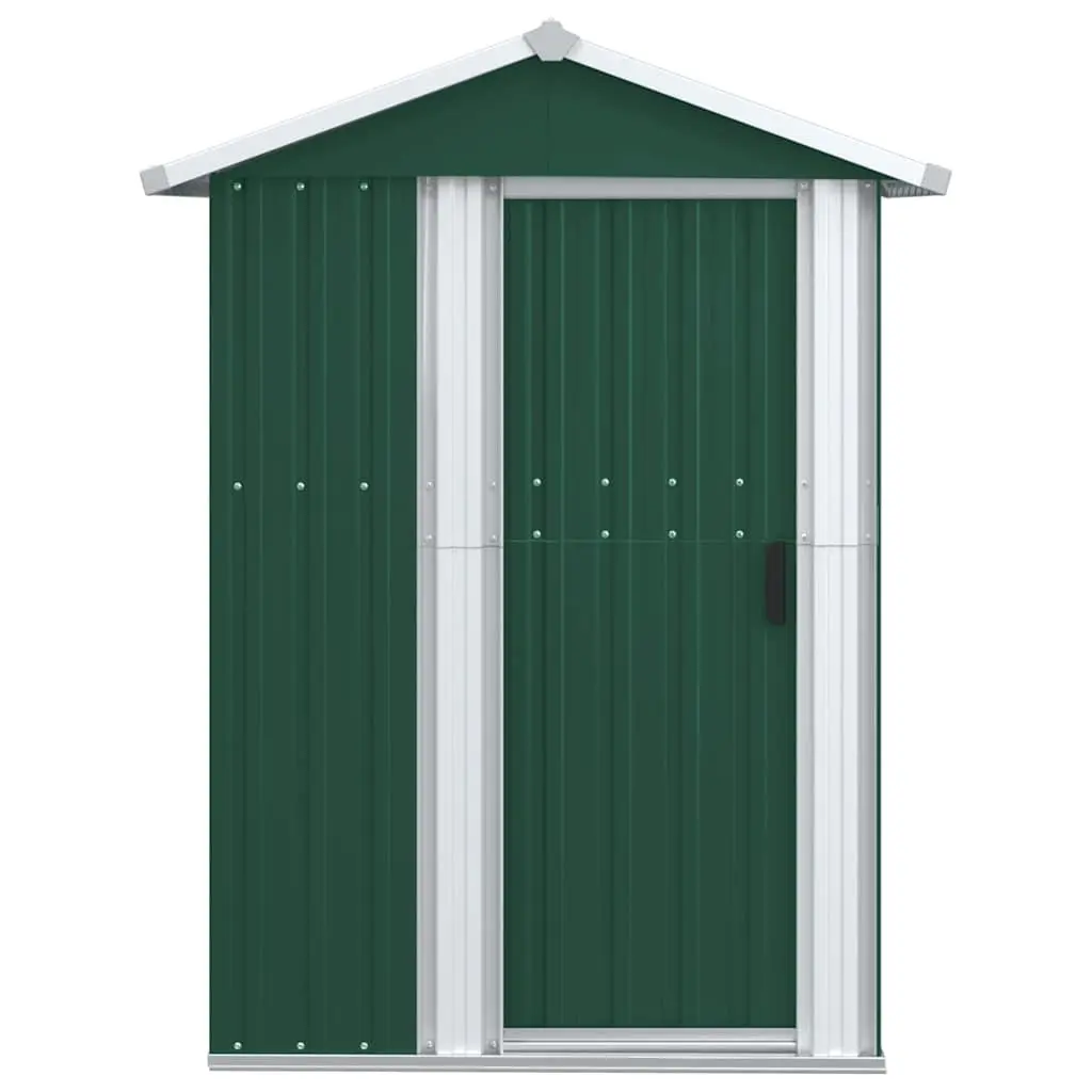 Garden Shed Galvanised Steel 126x97.5x177cm Green Outdoor Storage Tool Equipment