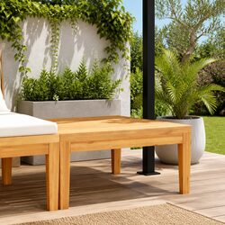 Outdoor Garden Table 64x64x29cm Brown Solid Acacia Wood Patio Furniture