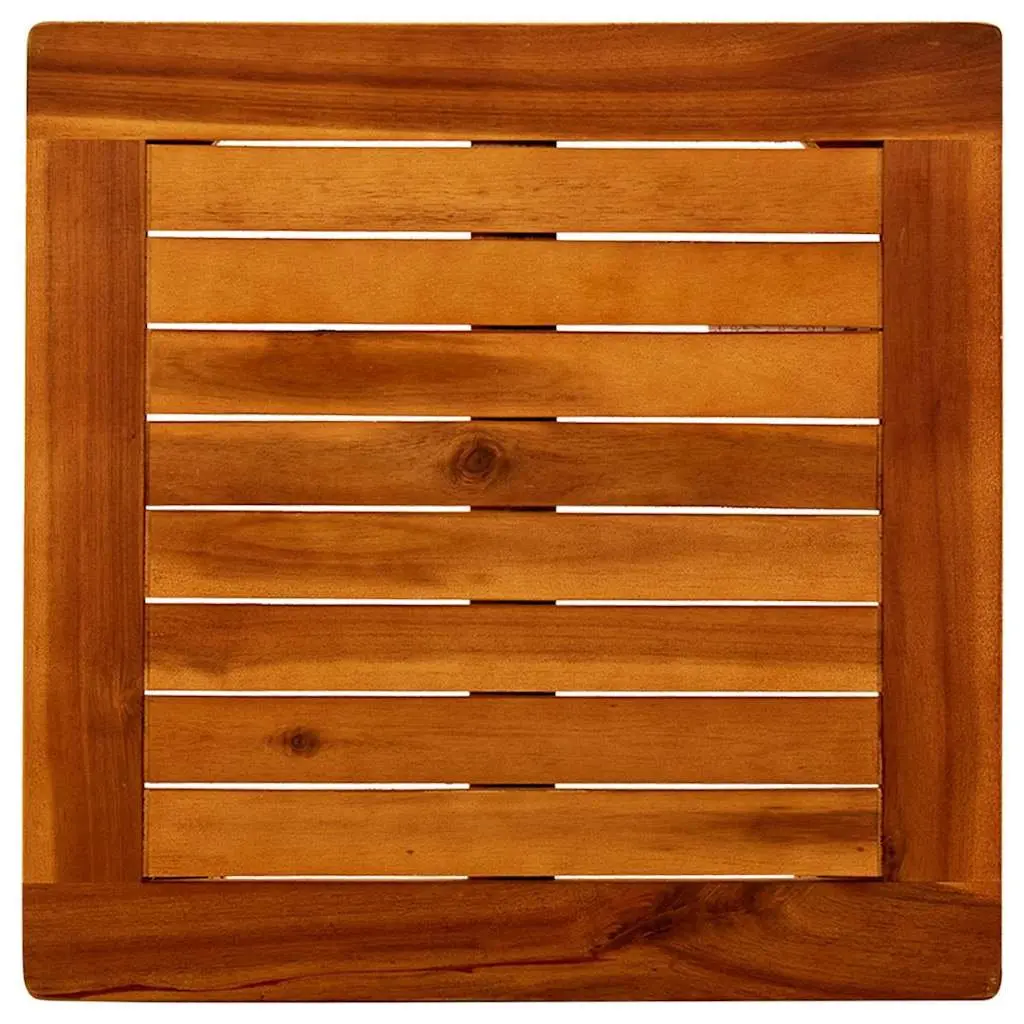 Solid Acacia Wood Coffee Table Slatted Top 45x45x36cm Brown Outdoor Patio Furniture