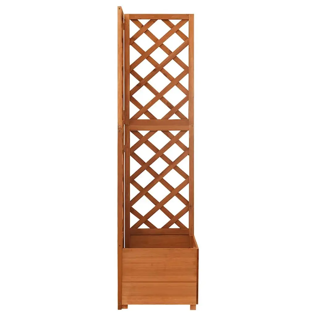 Corner Trellis Planter 40x40x150 cm Fir Wood Garden Flower Box Climbing Plants