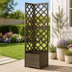 Corner Trellis Planter Box Garden Climbing Support Flowers Plants Outdoor Patio