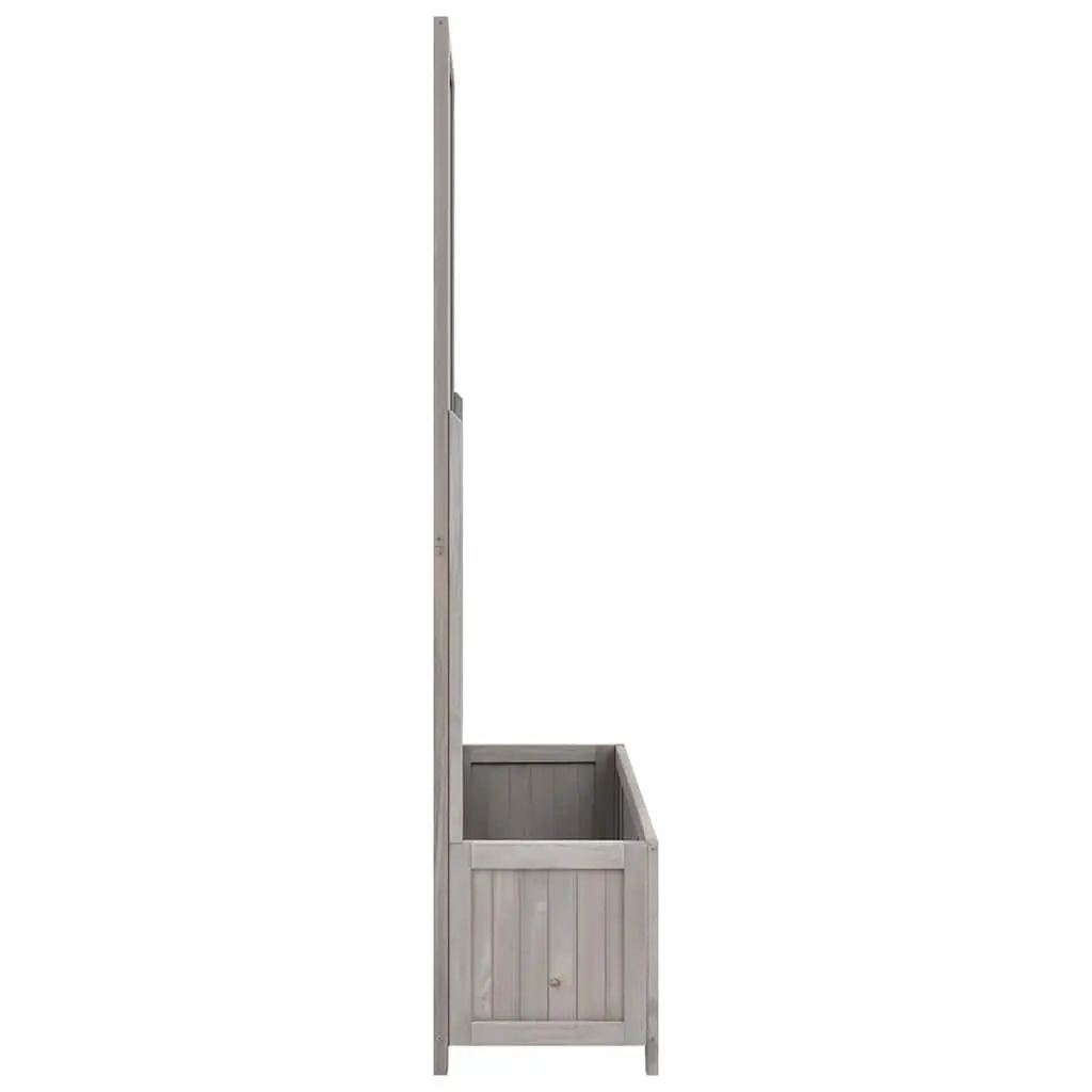 Garden Trellis Planter Grey Wooden Support for Climbing Plants Outdoor 70W x 30D x 135H cm