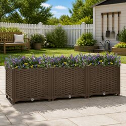 Raised Garden Bed Planter Large Deep Container Outdoor Vegetables Herbs Flowers