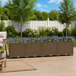 Raised Garden Bed 160x40x38cm Outdoor Planter Box Vegetable Flower Herb Pot