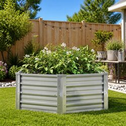 Raised Garden Bed 129x45 cm Metal Planter Box Outdoor Vegetables Flowers Herbs