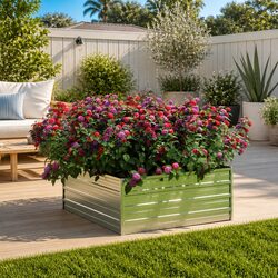 Raised Garden Bed Planter 100x100x45 cm Outdoor Flower Vegetable Herb Box