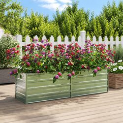 Raised Garden Bed 160x40x45 cm Outdoor Planter Box Vegetables Flowers Herbs