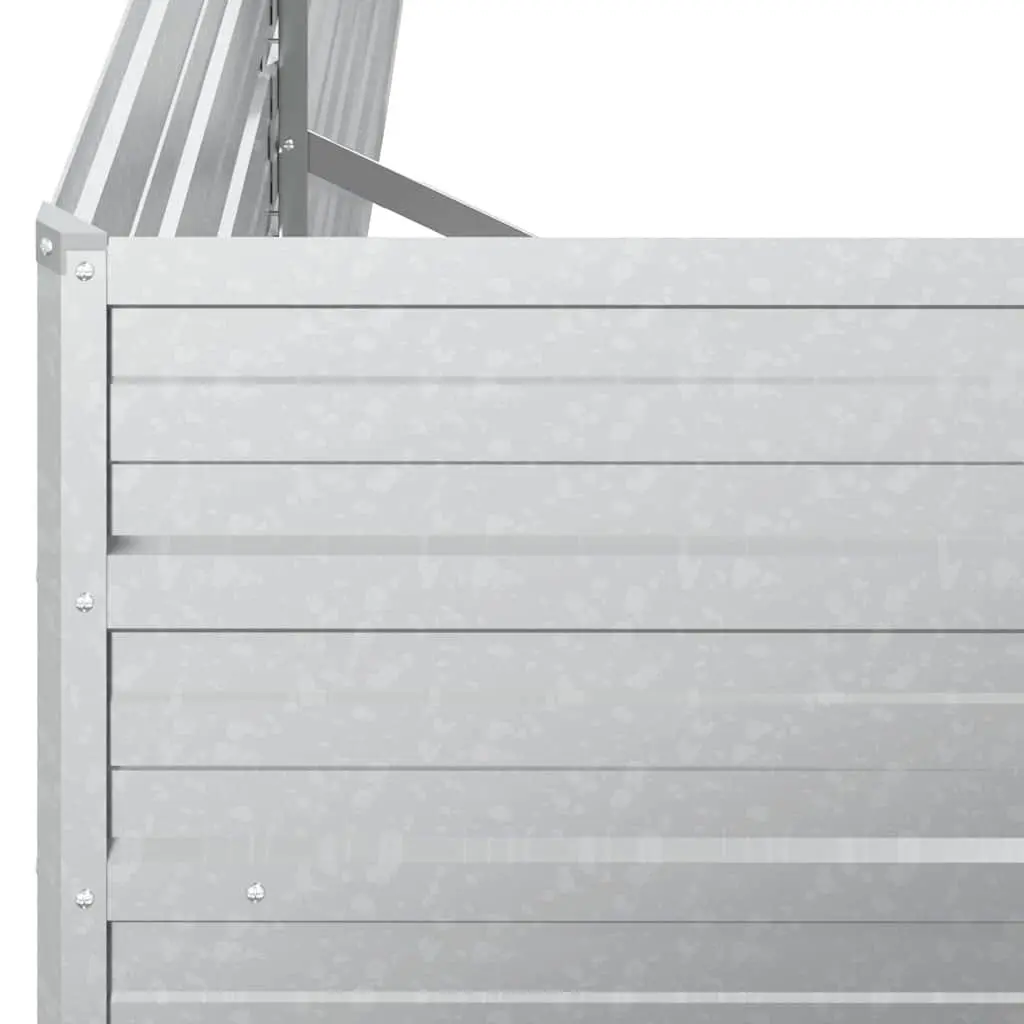 Raised Garden Bed Planter Box Outdoor Vegetable Flower Herb Container Silver