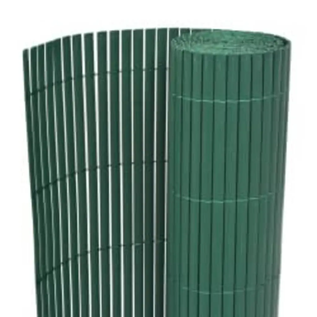 Garden Fence Panel Double-Sided 90x400cm Green Weather-Resistant PVC Decorative Barrier