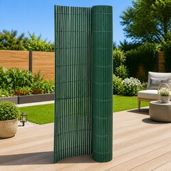 Double-Sided Garden Fence Panel 110x500 cm Green Decorative Barrier Flower Bed