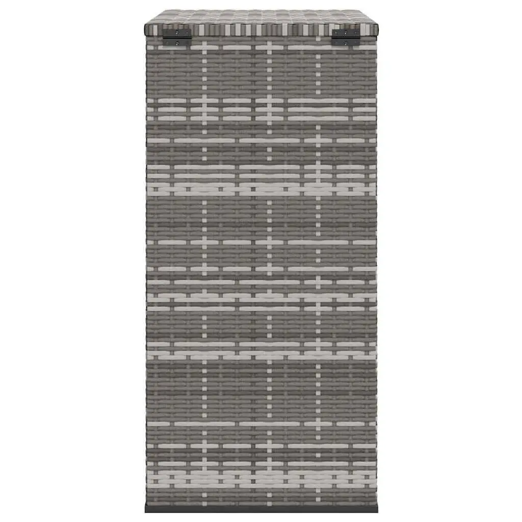 Garden Storage Box PE Rattan Weather Resistant 100x49x103.5cm Grey