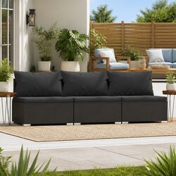 3-Seater Outdoor Sofa Garden Patio Furniture Rattan Modular Sectional Couch
