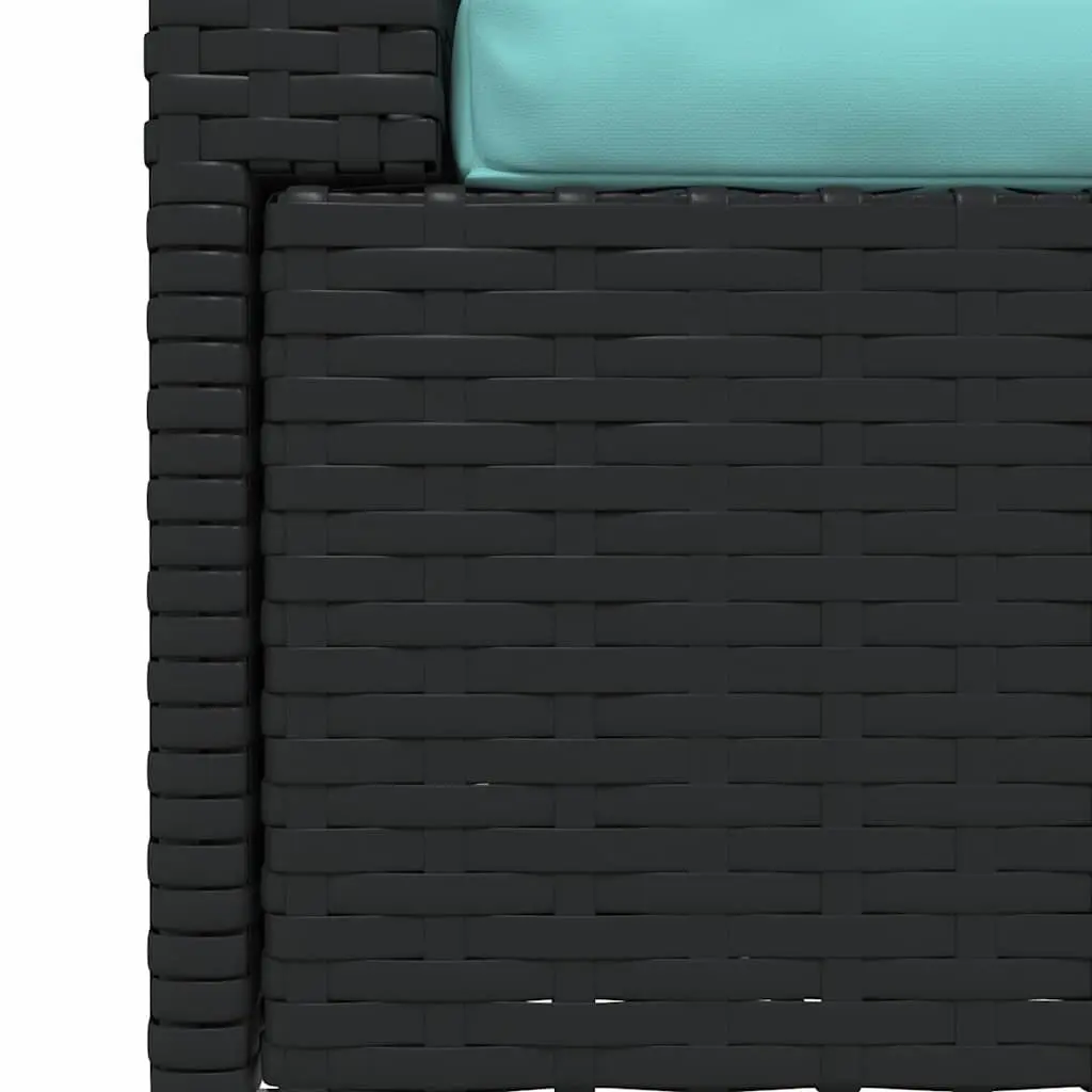 2-Seater Outdoor Sofa Garden Patio Furniture Black Rattan Modular Seating Set