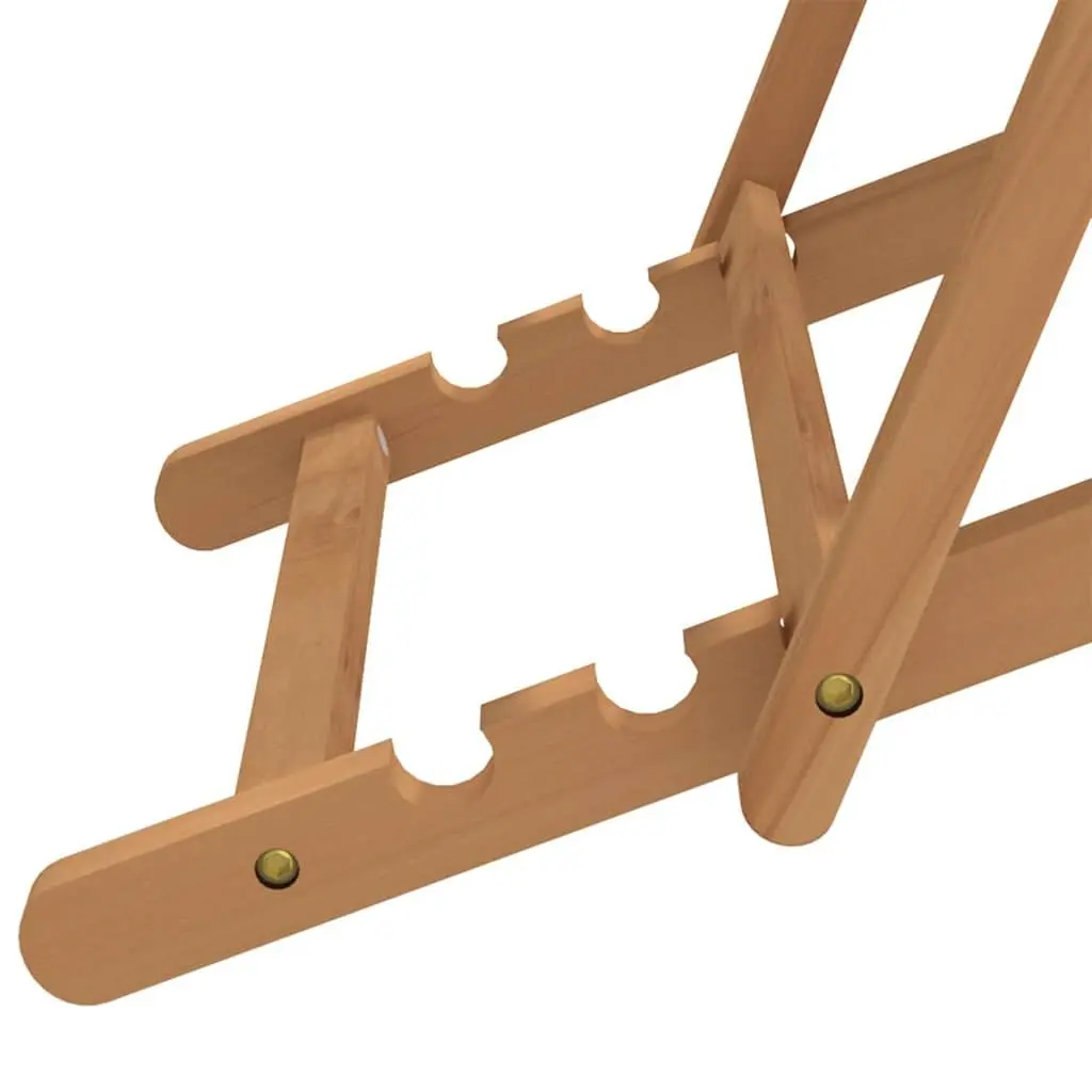 Folding Beach Chair Solid Teak Wood Adjustable Red Outdoor Garden Deck Chair