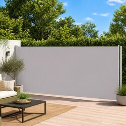 Retractable Side Awning Patio Screen Balcony Privacy Shade Grey Outdoor Garden