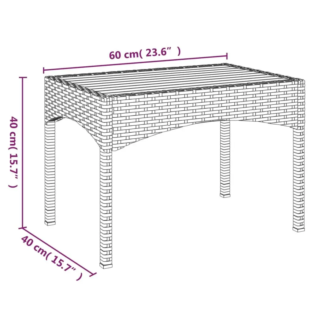 Garden Dining Set 4 Piece Outdoor Furniture Grey Poly Rattan Chairs Table