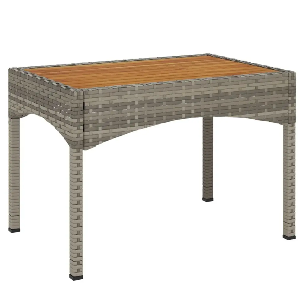5-Piece Garden Dining Set Outdoor Furniture Grey Poly Rattan Table Chairs