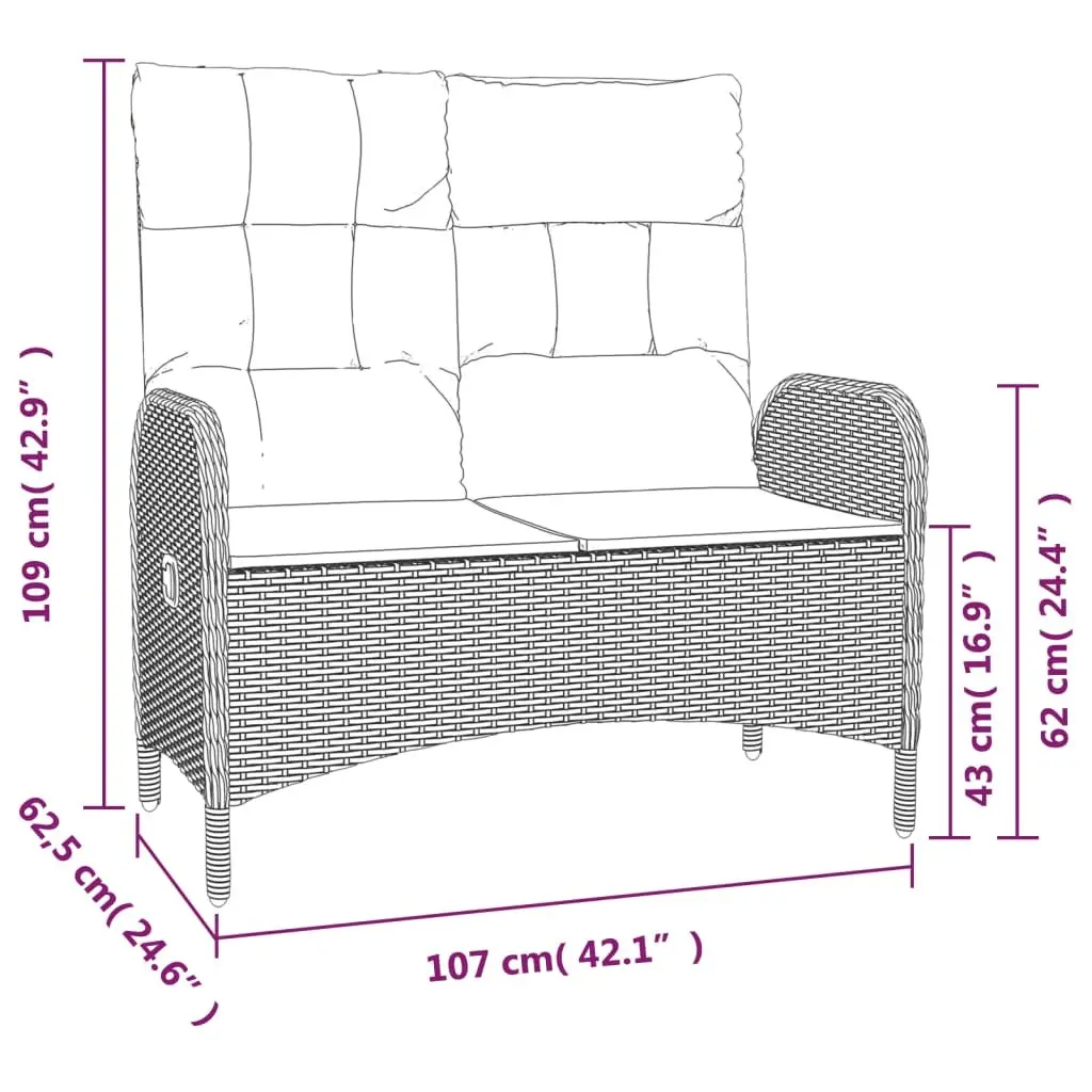 3 Piece Outdoor Dining Set Garden Furniture Grey Poly Rattan Chairs Table